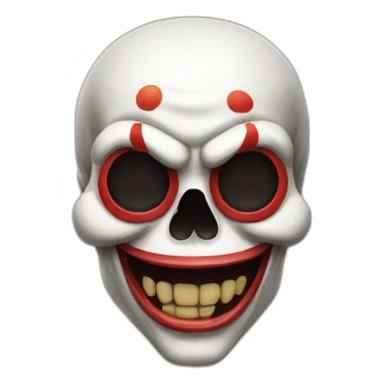 skull thumb up emoji clown sticker