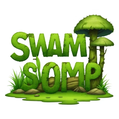 text that says 'swamp' sticker