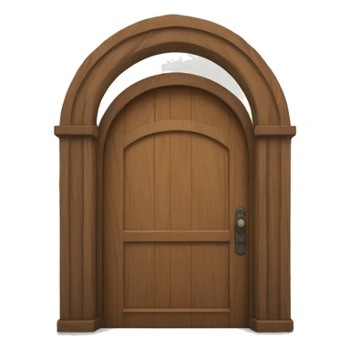 Wood arch door sticker