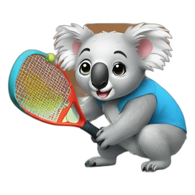 koala playing padel sticker