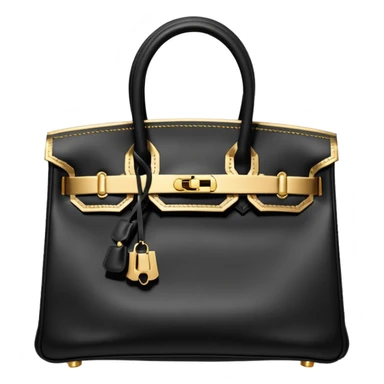 black hermes birkin with gold stitching bag sticker