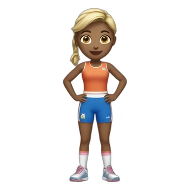 Sport girl sticker