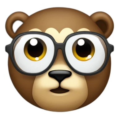 Oso con lentes sticker
