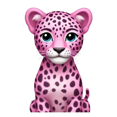 pink leopard sticker