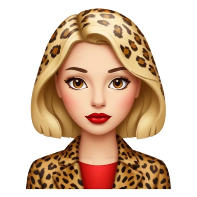 Kiss leopardato sticker