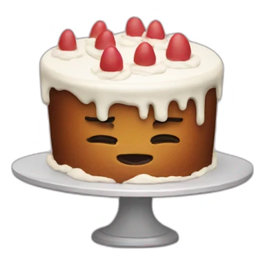Sad cake sticker
