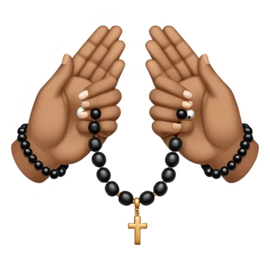 Black hands with prayer beads  sticker