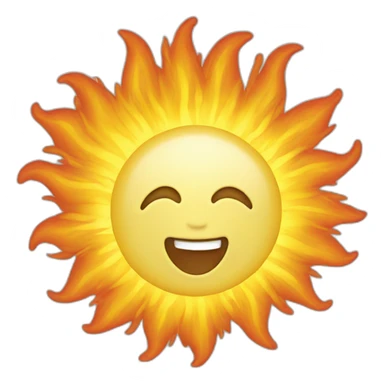 The sun in the form of a heart sticker