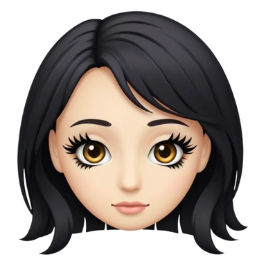 Fluttery eyelashes sticker