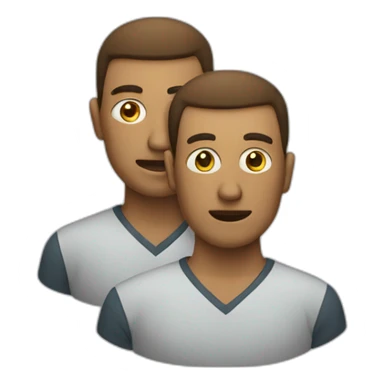 Two headed man sticker