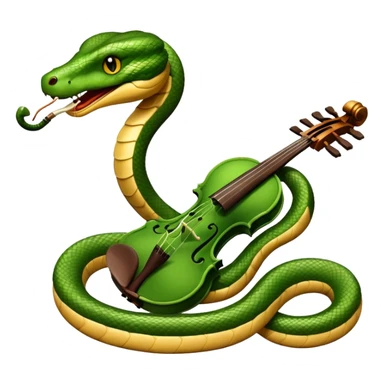 Snake playing playing violin sticker