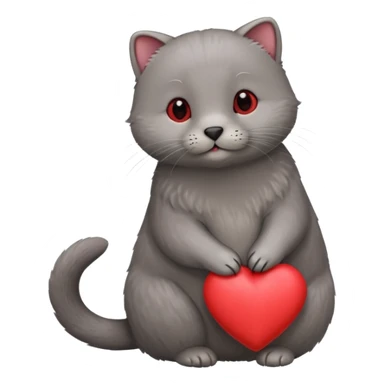 chartreux loutre+coeur sticker
