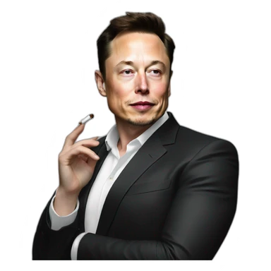 elon musk smoking sticker