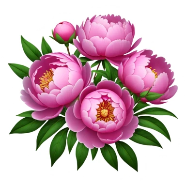 Peonies bouquet sticker