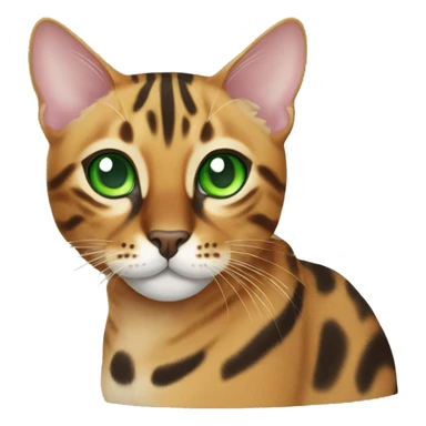 Bengal cat with green eyes sticker