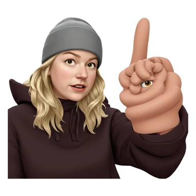 blonde girl in stylish hat sticker