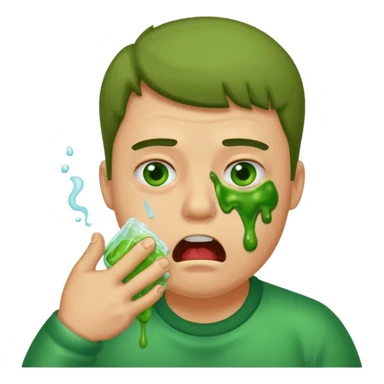 Guy throwing up everywhere  sticker