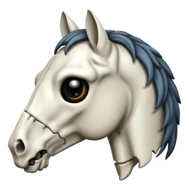 Skeleton horse head looking frontwards sticker