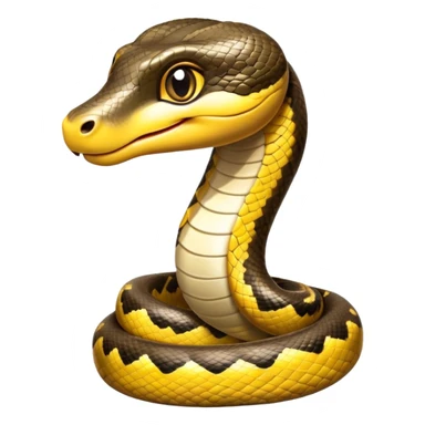 cinematic-cute-anaconda-portrait-emoji,-head-tilted-playfully-and-inquisitively,-with-a-sleek,-shimmering-body-adorned-with-detailed-scale-sriped patterns-and-round,-sparkling-eyes-full-of-wonder,-simplified-yet-irresistibly-adorable-features sticker