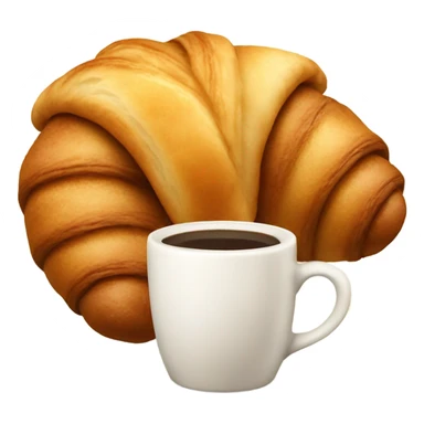 Croissant and coffee sticker