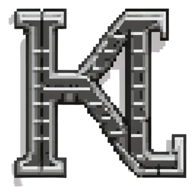 letters BLK in black western font with silver outline sticker