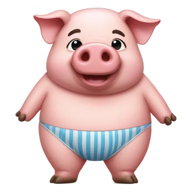 Pig wearing a bikini  sticker