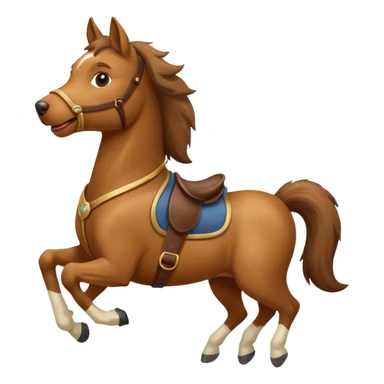Dog riding a horse  sticker