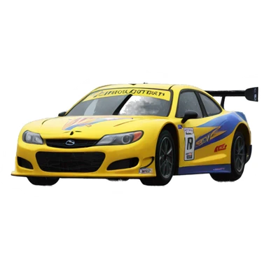 Race car, in the rain, at the prk sticker