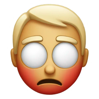 Emoji with bloodshot eyes sticker