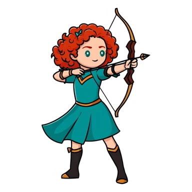 Merida from Brave, Disney sticker