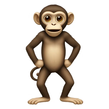 Monkey with human legs  sticker