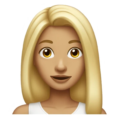 Blonde girl with blowout hair sticker