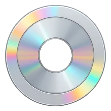 белый светящийся CD-диск, no background sticker
