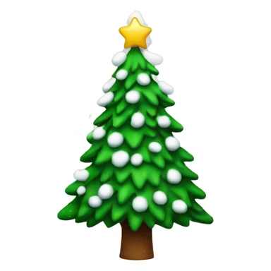 Christmas tree with snow on it  sticker