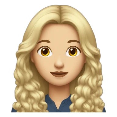 russian woman long hair sticker