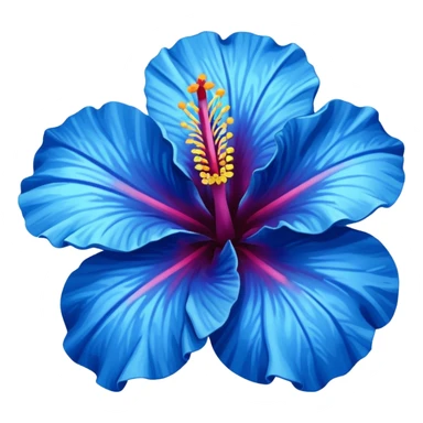blue hibiscus flower  sticker
