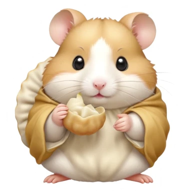 Hamster eating a dumpling  sticker