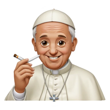 Pope Francis smoking weed sticker