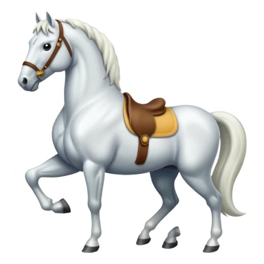 white horse face body sticker