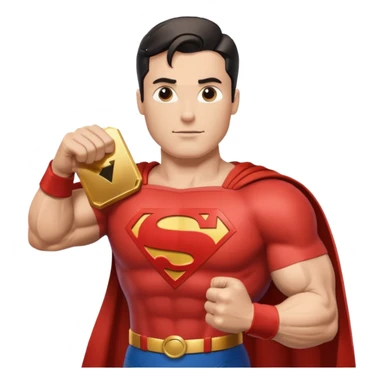superman flexing youtube golden play button sticker