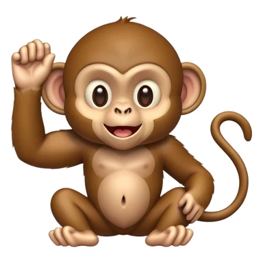 Monkey having fun sticker