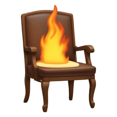 chair on fire sticker