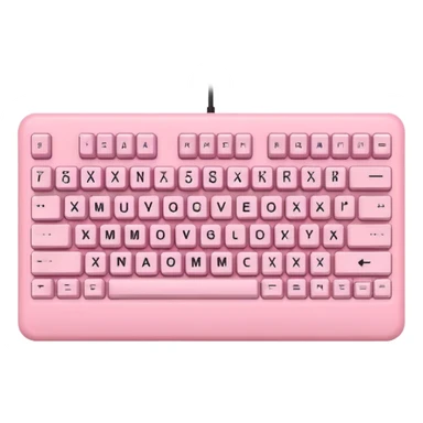 Pastel pink gaming computer keyboard sticker