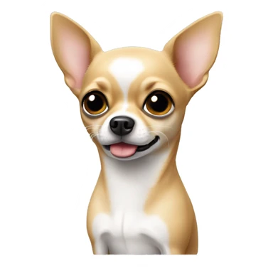 Chihuahua blanco con crías sticker