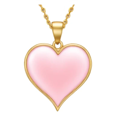 Light Pink Heart Necklace sticker