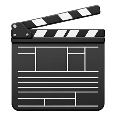 ultra minimalist film slate, one line drawing, abstract sticker