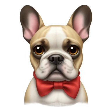 A bow on a French bull dog sticker