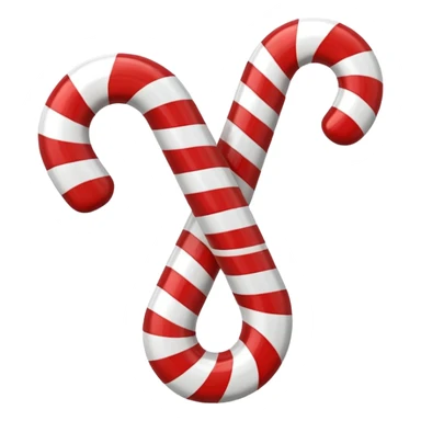 candy cane  3d effect sticker