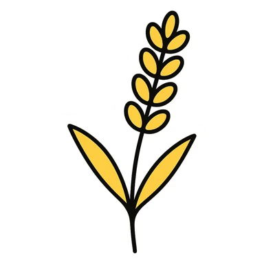 Add a soft, subtle background to the lavender sprig icon, keeping the overall look gentle and minimal. sticker