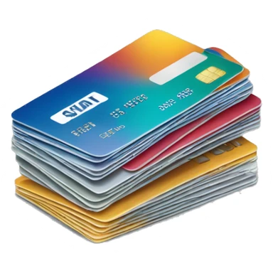 stack of credit cards sticker